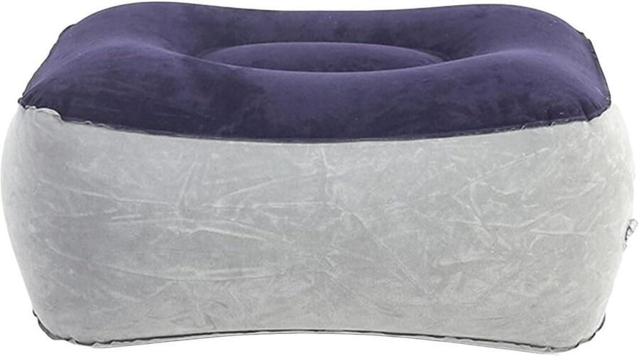 Reizen Voetsteun Kussen Zachte Flocking Pad voor Kantoor Auto Camping Vliegtuig Opblaasbaar