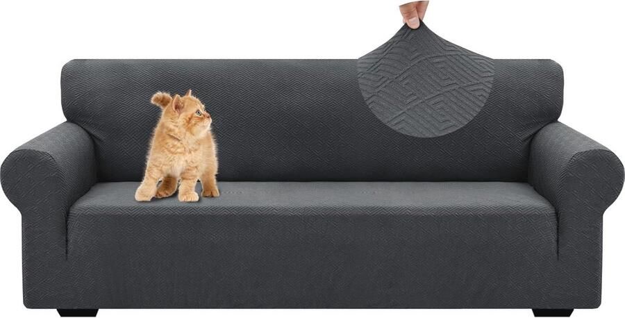 Rekbare 3-zits Bankhoes met Antislip en Krasbestendigheid Universeel en Machinewasbaar Perfect Voor Woonkamer