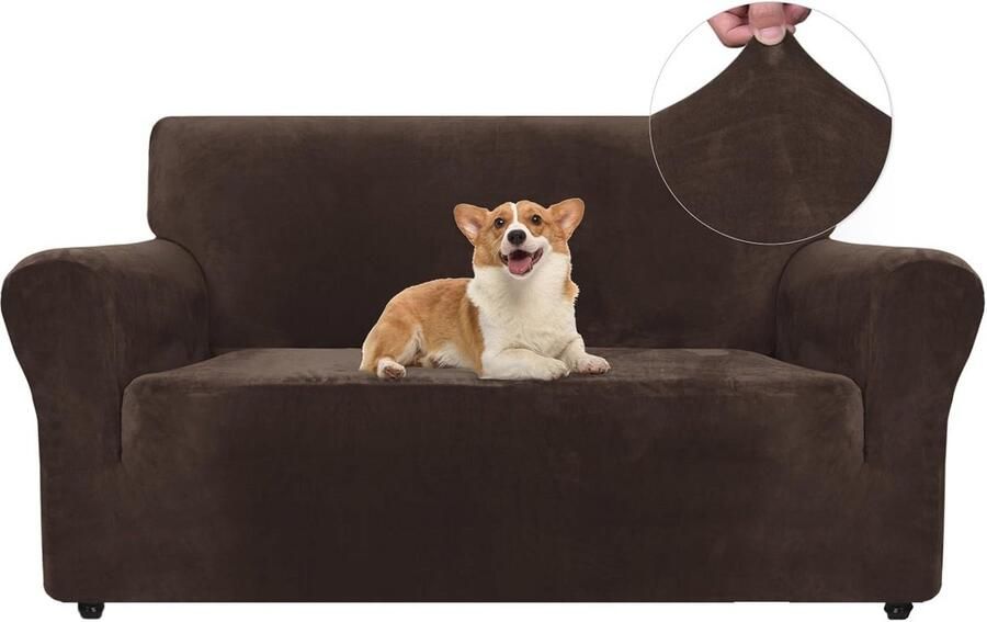 Rekbare Bankhoes 2 Zits voor Woonkamer Krasbestendig Anti-slip en Universeel