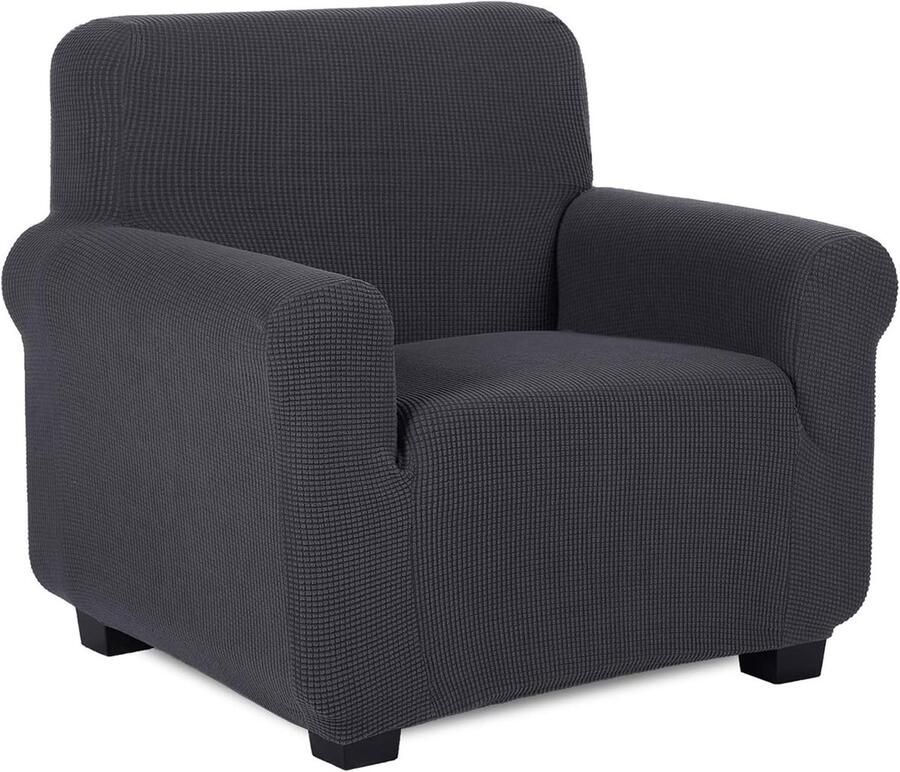 Rekbare Bankhoes Elastische Meubelbeschermer voor 1-Zits en 2-Zits Banken Jacquard Stoffering in Grijs