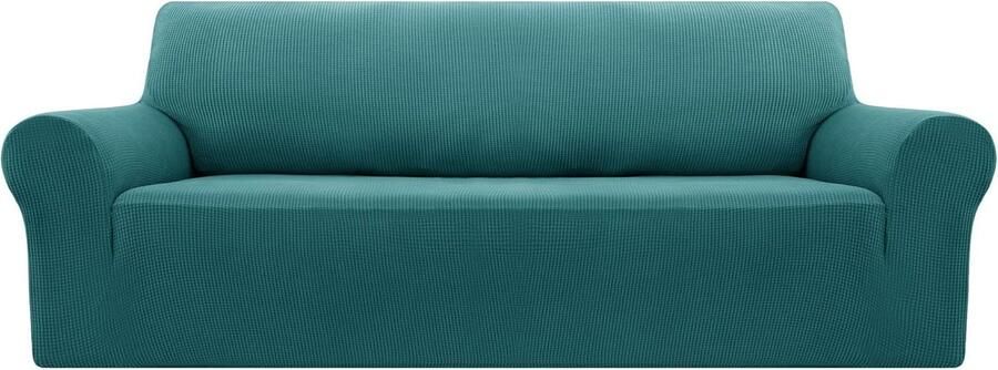 Rekbare Bankhoes met Armleuningen voor 3-Zits Fauteuil Geschikt voor Woonkamer 180-230 cm Turquoise
