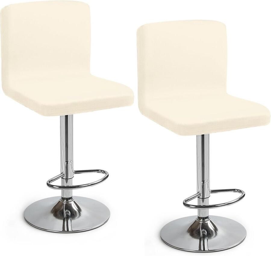 Rekbare Barkrukhoezen Set van 2 Wasbare en Verwijderbare Hoezen voor Eetkamerstoelen