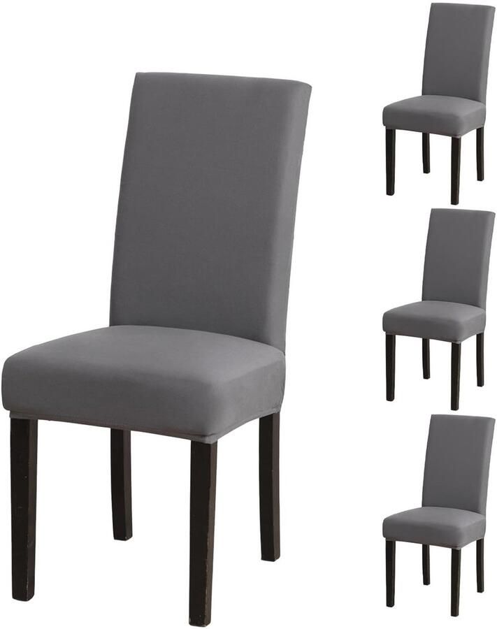 Rekbare eetkamerstoelhoezen set van 4 modern design elastaan polyester
