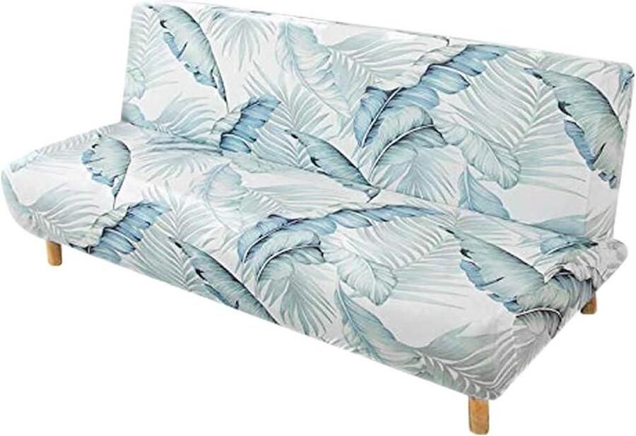 Armloze slaapbankhoes rekbare elastaan futonhoes met print antislip inklapbare bankbescherming 2- of 3-zits slaapbank zonder armleuningen 180-210 cm Print 7 Bankhoes