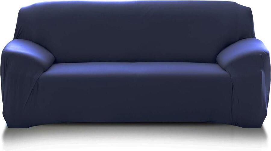 Rekbare elastische bankovertrek voor hoekbank L-vorm Donkerblauw 1-zits Stoelbescherming hoekbank overtrek