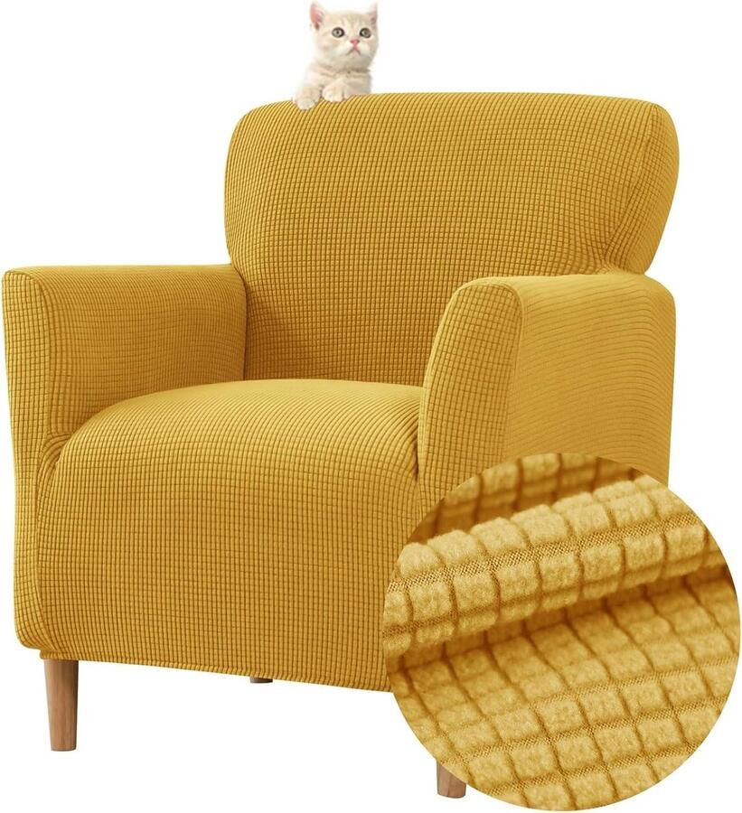 Rekbare Hoes voor Fauteuil en Bank Beschermende Meubelbeschermer voor Woonkamer Geweldige Decoratie voor Huisdieren en Kinderen