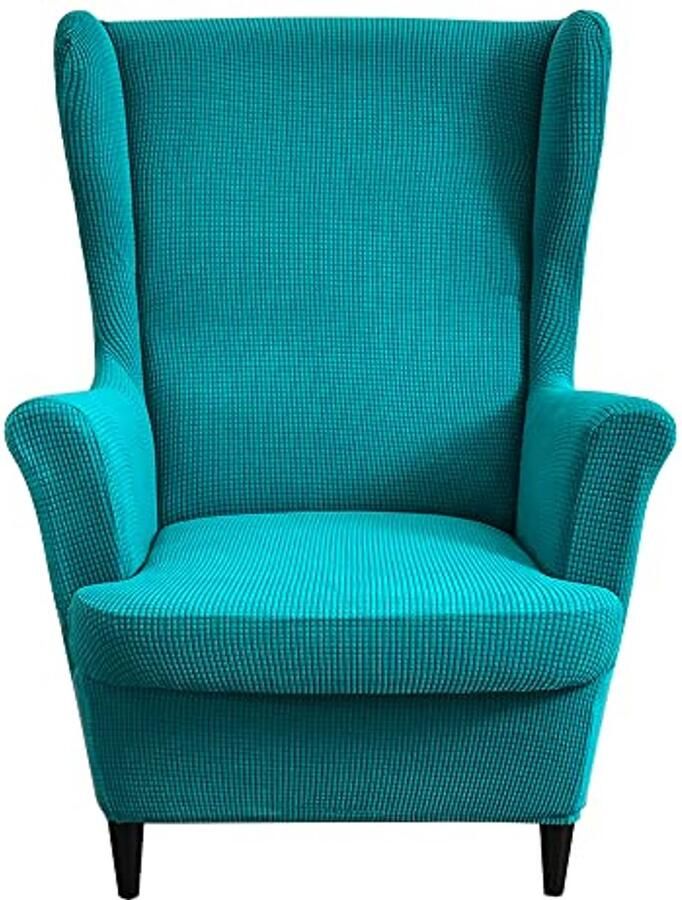 Rekbare Hoes voor Oorfauteuil Stoelhoes met Stijlvolle Patronen in Cyaan