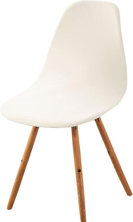 Rekbare Scandinavische stoelhoezen voor eetkamerstoelen 6 stuks in beige