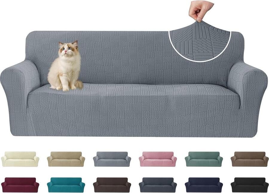 Rekbare Sofahoes Voor 3-Zits Bank Vlekbestendige En Wasbare Meubelhoezen