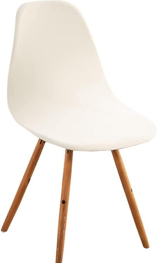 Rekbare stoelhoezen Scandinavische eetkamerstoelen 6 stuks voor keuken en woonkamer beige Stoelhoezen