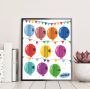 Rekentafel poster Fotofabriek Rekentafel poster A3 Tafelkaarten Tafel van 1 t m 10 Tafels oefenen Leren rekenen Kinderkamer Ballonnen - Thumbnail 1
