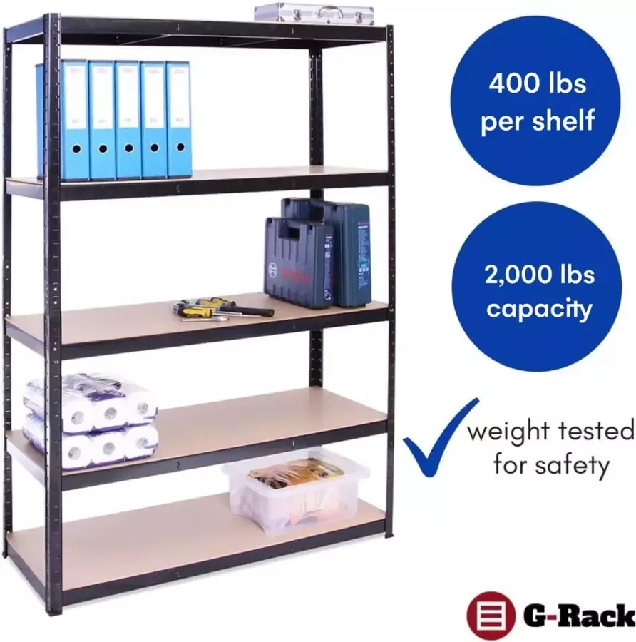 G-Rack Rekken Voor De Garage 180cm X 90cm X 45cm Zware Rekken Voor Opslag 1 - Foto 1