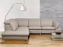 Relax hoekbank elektrisch van leer GLADSTONE Taupe Hoek links L 268 cm x H 97 cm x D 219 cm - Thumbnail 1