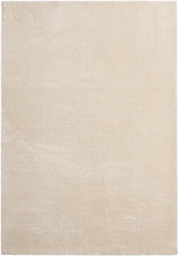 Relax Moderne pluizige kortpolige tapijt antislip-onderkant wasbaar tot 30 graden superzacht bontlook Beige 160 x 220 cm