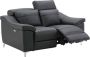 Relax tweezitsbank elektrisch van leer CAROLE Zwart L 165 cm x H 105 cm x D 108 cm - Thumbnail 1