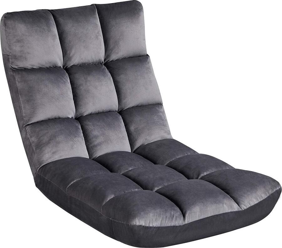 Relaxfauteuil Vloerstoel Opvouwbare Meditatiestoel Vloerstoel met Verstelbare Rugleuning Luie Sofa Leesstoel voor Thuiskantoor