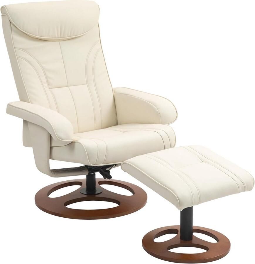 Relaxstoel met Voetensteun en 135° Kantelbare Rugleuning voor Optimaal Comfort
