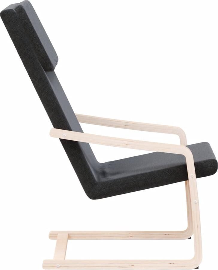 VidaXL Relaxstoel stof zwart - Foto 4