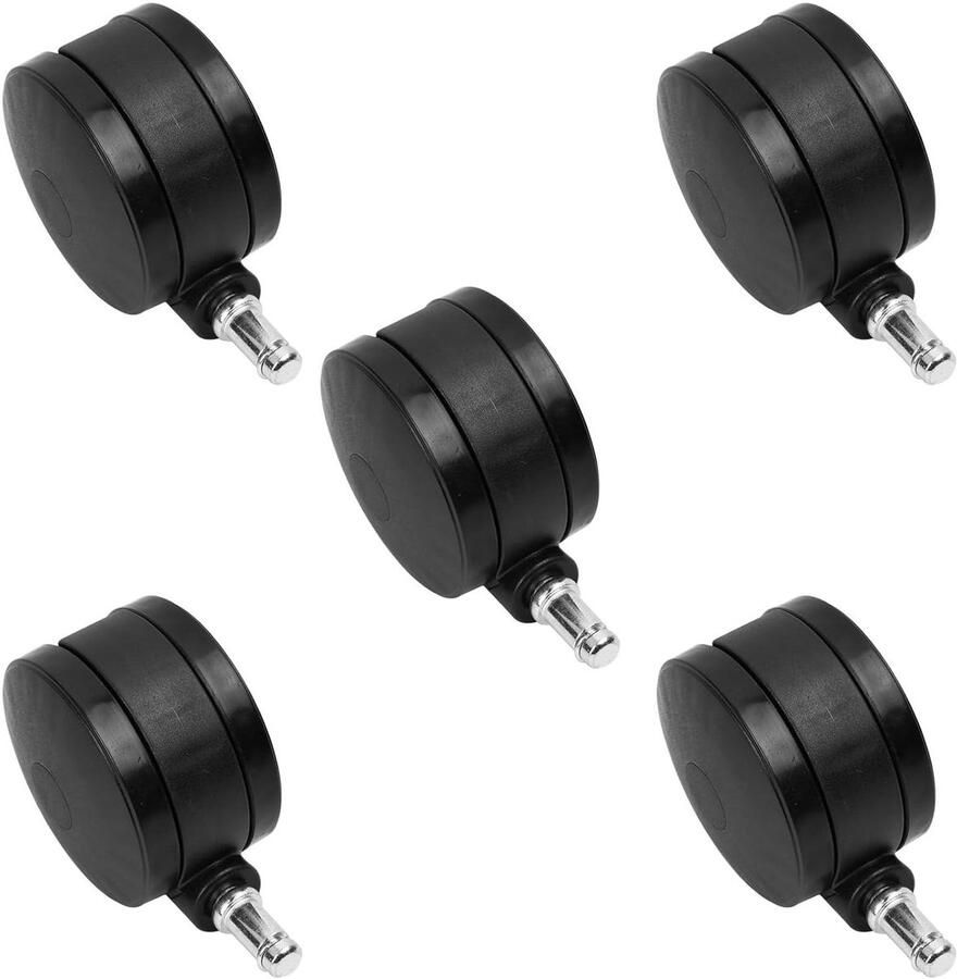 Reservewielen Trolley Set 5 Stuks Harde Vloeren Gamingstoelen Draaistoelen Bureaustoelen Parket Zwart