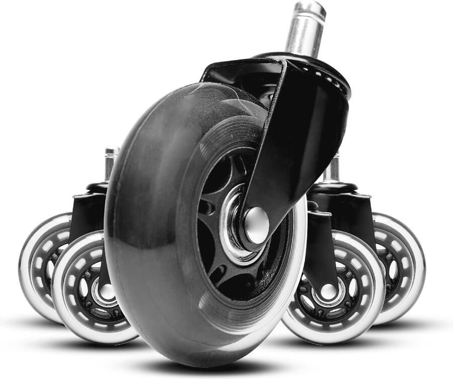 Reservewielen voor bureaustoelen Bescherm je houten vloeren met duurzame rollerblade-wielen Set van 5