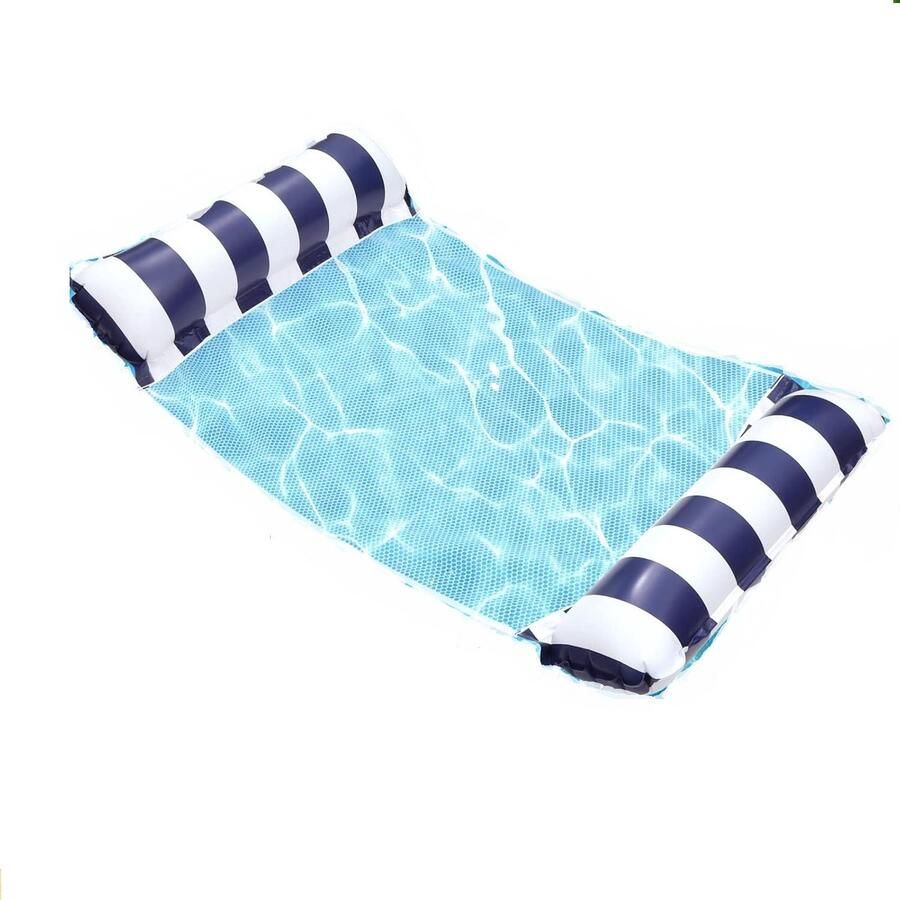 PolkaHome Luchtmatras zwembadaccessoires plezier 2 stuks luchtmatras waterhangmat 4-in-1 opblaasbare waterhangmat voor volwassenen en kinderen waterhangmat luchtmatras zwembad strand