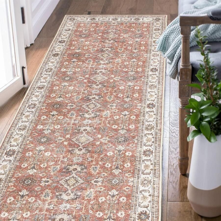 Opvouwbaar Tapijt Elegant Bloemenpatroon 1 stuk 60 x 180 cm Duurzaam Materiaal