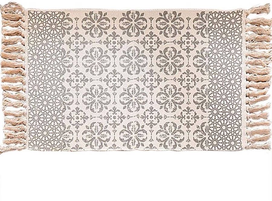 Retro decoratieve tapijten met kwastjes katoen wasbare tapijten voor voordeur keuken kelder woonkamer enz. 60 x 90 cm