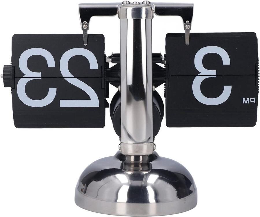 Retro Digital Flip Desk Clock Accurate Time Unique Fashionable Design Automatic Page Spinning Quartz Clock for Home Office Gifts Decoration