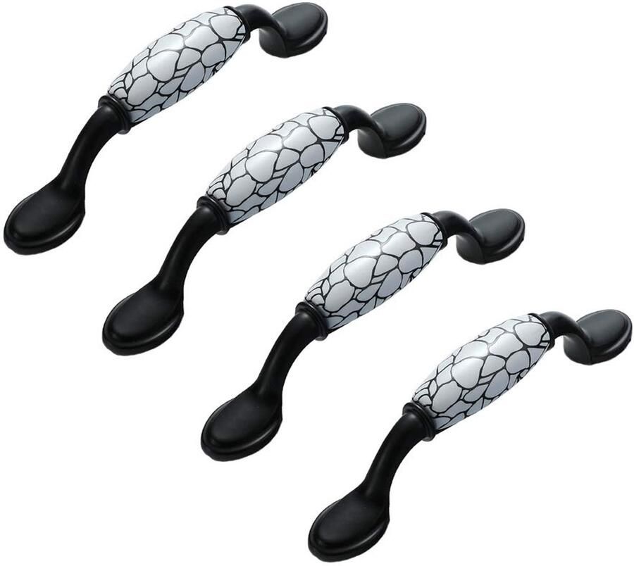 Retro Keramische Kasthandgrepen Decoratief Comfortabel 2 Stuks Hoogwaardig