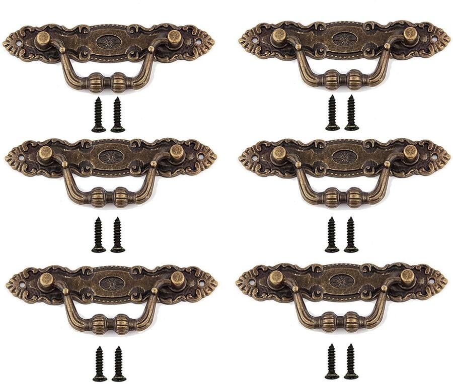 Retro ladegrepen antiek design set van 2 zinklegering