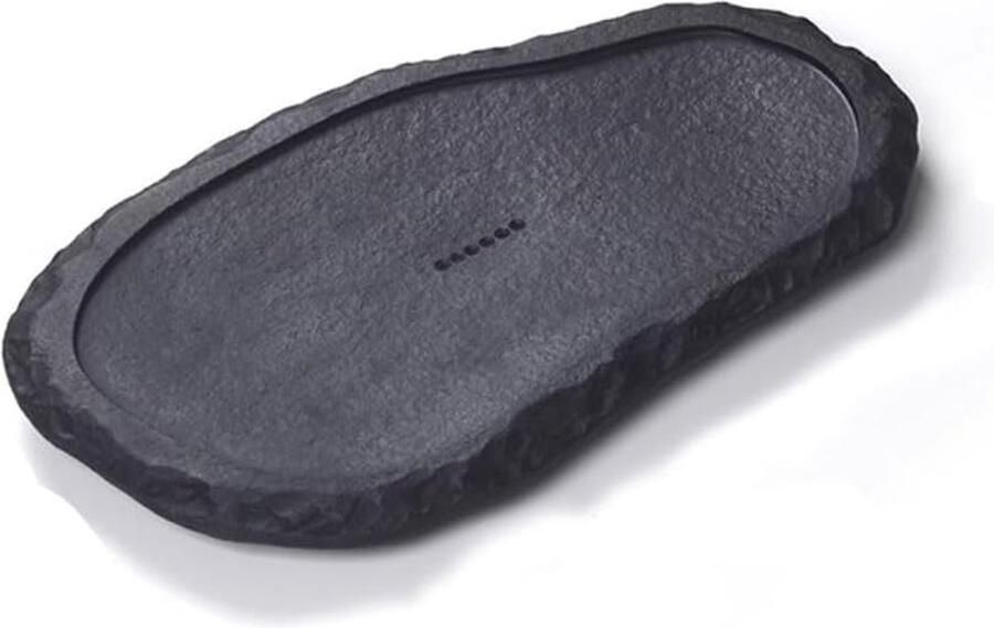 Retro Theetafelblad Dienblad voor Salontafel Multifunctioneel Zwart Goud Stenen Theeblad voor Woonkamer en Kantoor