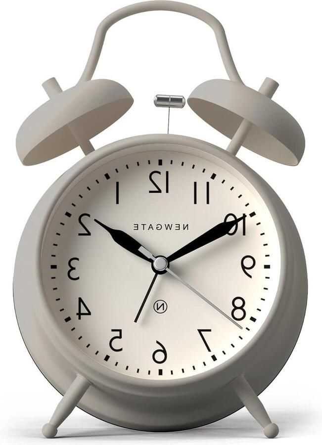 Retro Wekker Klassieke Twin Bell Covent Garden Metalen Bureauklok Mantel Klok Nachtkastje Traditionele Grijs