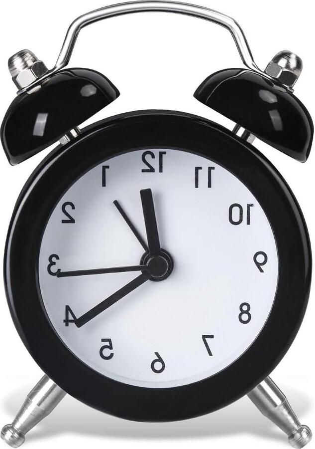 Retro Wekker Mini-wekker stil-batterijloze wekker slaapkamer Eenvoudige luide retro-wekker Keuken Bureau Nachtkastje