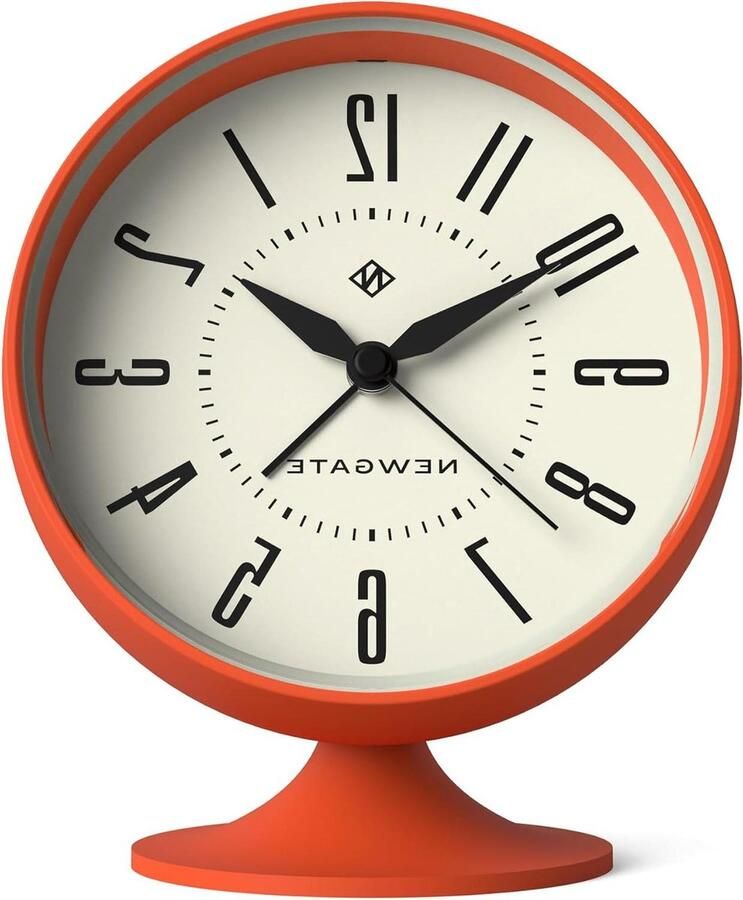 Retro Wekker 'Sferische' semi-dome oranje siliconen stille zwaaibeweging digitaal piepalarmgeluid bureaus schoorsteenmantels