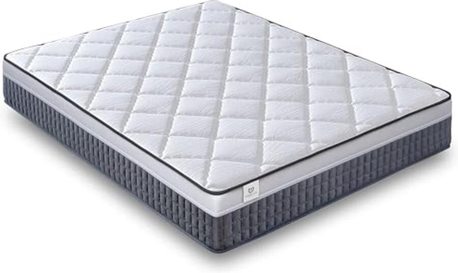 Reversible 140 x 200 cm Memory Foam Mattress Winter Summer Mite Proof and Breathable Medium Hardness 26 cm Height