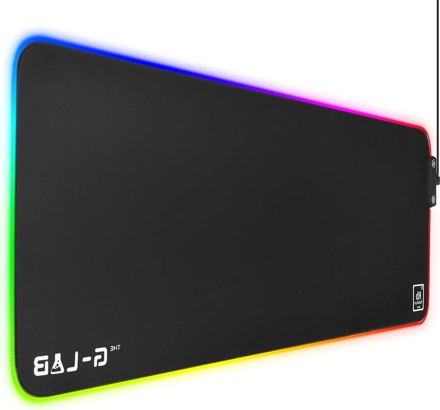RGB Gaming Muismat XXL Gaming Muismat LED Achtergrondverlichting Waterbestendig Hoge precisie stof Antislip rubberen basis Zwart 800x300x3mm