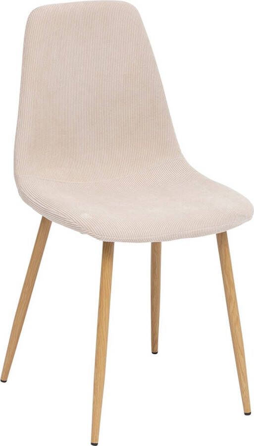 Ribstof Eetkamerstoel Dorian Beige