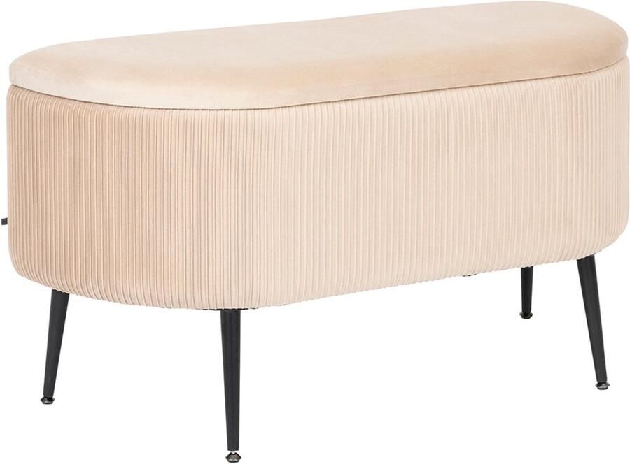 Ribstof Hocker Juliette Beige
