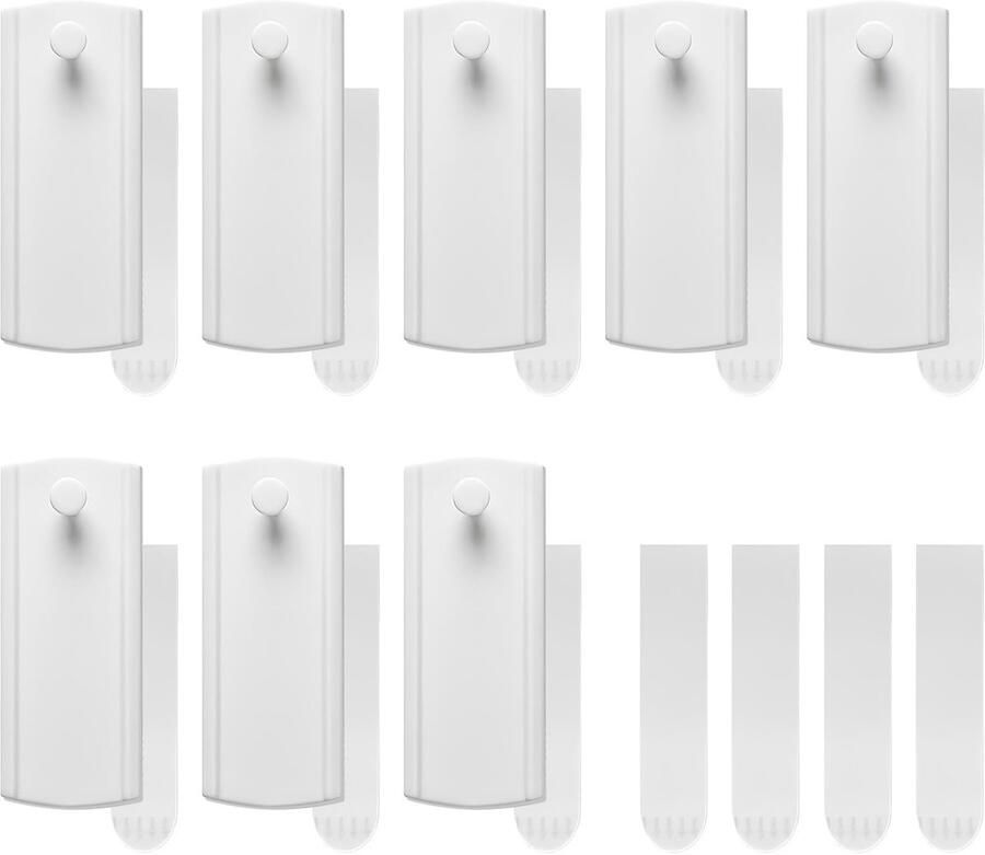 Riceel Schilderijhaken Wit 8 Stuks Kunststof Zelfklevend Plakstrips Spijkervrij Verwijderbaar Schadevrij Ideaal voor Muren Deuren en Kasten