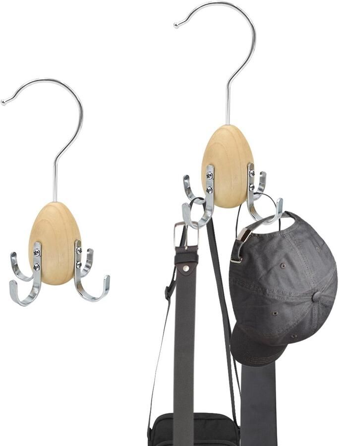 Riemhouder Organizers voor Kledingkasten met 6 Multifunctionele Haken voor Accessoires en Meer