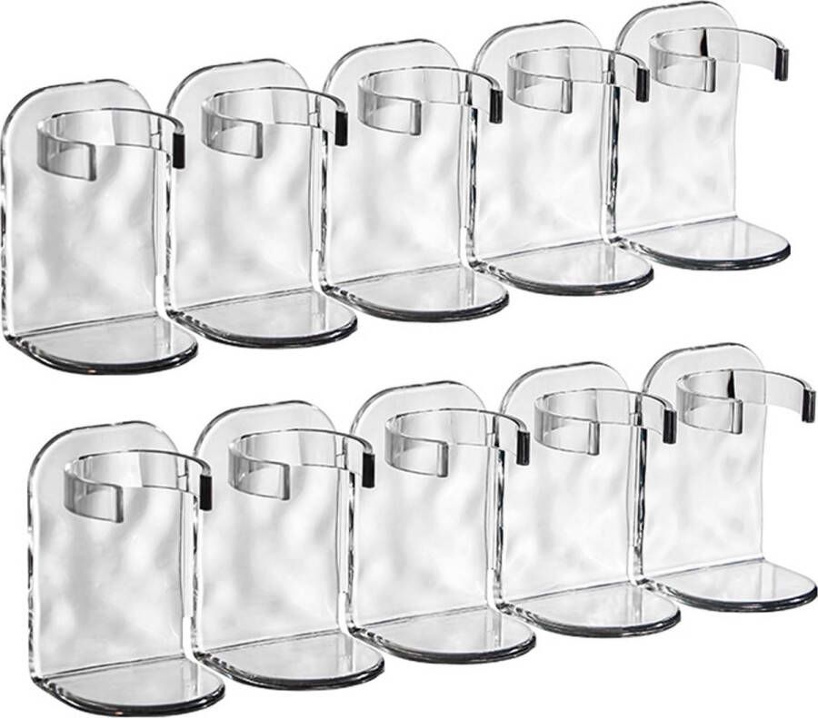 Rij-wandplank van kunststof zwevende acrylplanken rij-kunststof wandrek kleine transparante planken dansvrije muurhaken parallelle golvende plank voor keukens en badkamers (2)