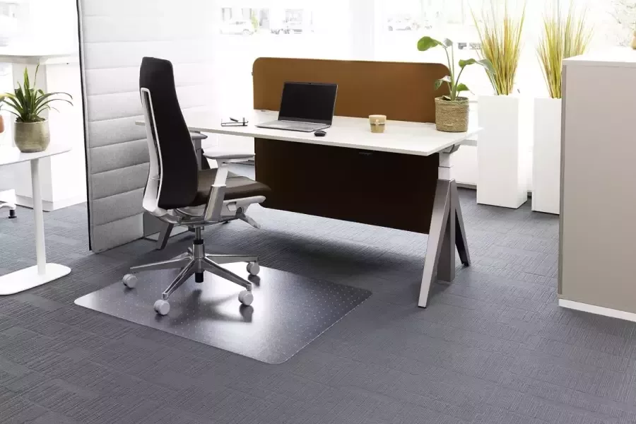 Rillstab original Rillstab bureaustoelmat tapijt 90x 120 cm vloerbeschermer PET – transparant bureau accessoires beschermt tapijt en vloerbedekking
