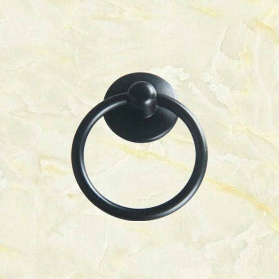 JGS Premium Vintage Lade Ringgrepen Knoppen voor Sieradenkist Keukenkast Meubels 52mmx44mm Zwart