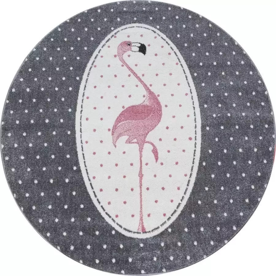 Rio de Janeiro Roze Vloerkleed 160 cm Ø rond - Foto 4