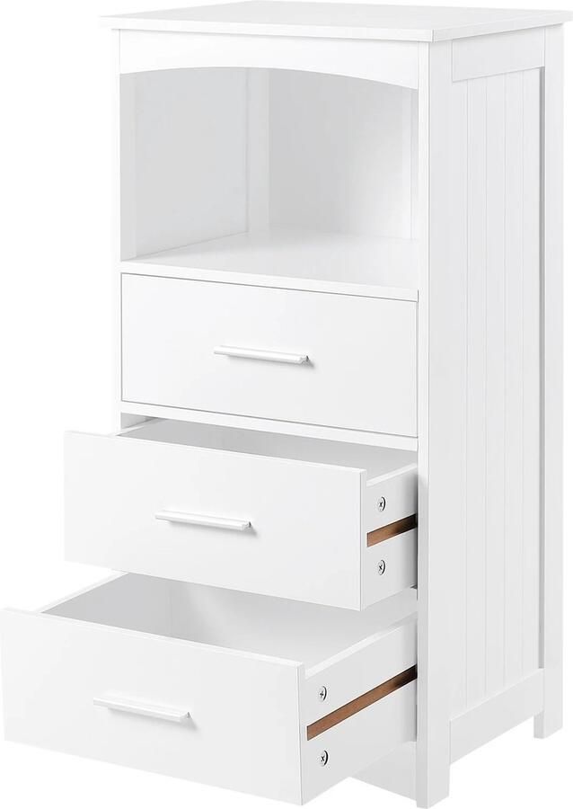 RM Store Badkamerkast Medicijnkast Waterafstotend Grote Opslagruimte Met 3 Laden Badkamer Woonkamer Slaapkamer Keuken Wit 40 x 80 x 30 cm