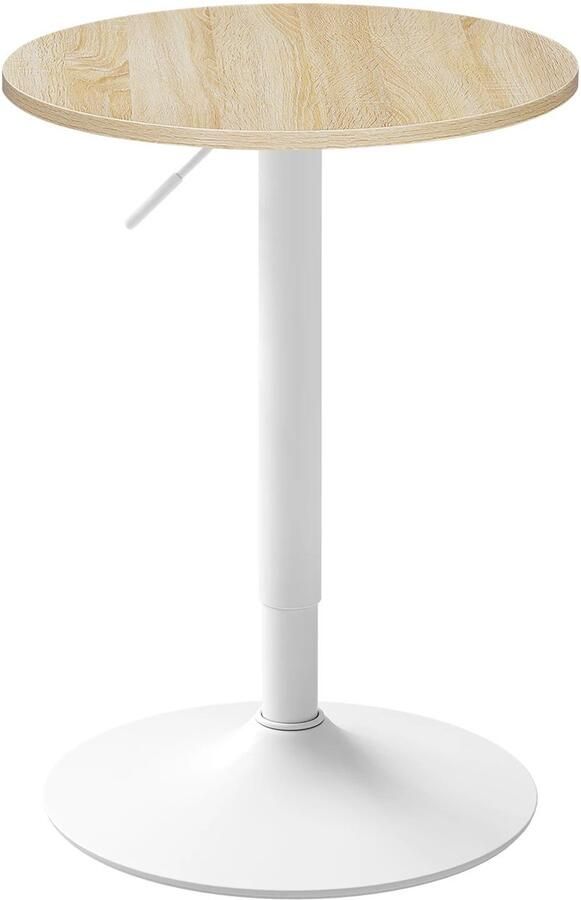 RM Store Bistrotafel Salontafel Koffietafel In Hoogte Verstelbaar Eetkamer Bistro Wit 60 x 60 x 70-91 cm