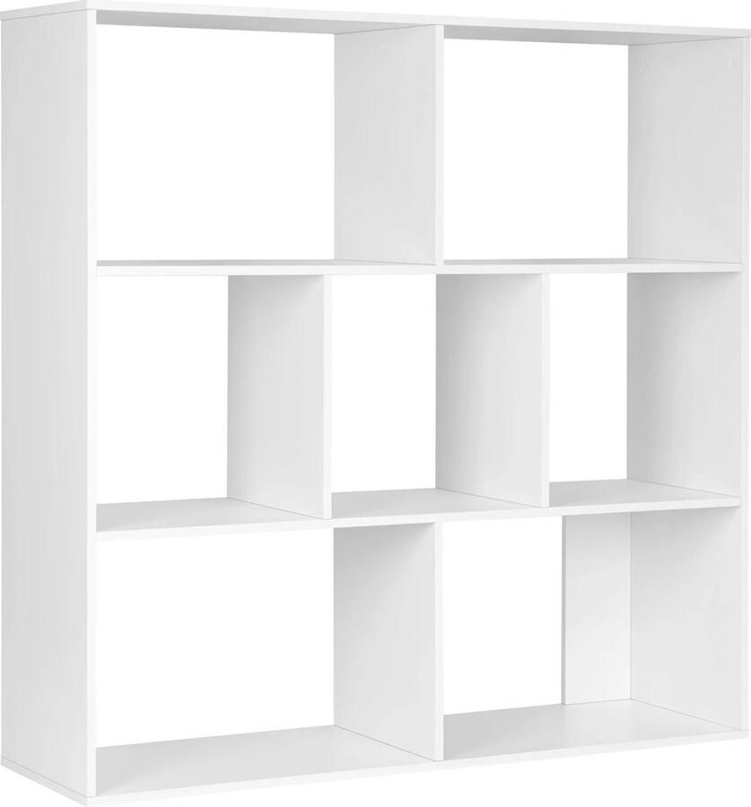 RM Store Boekenkast Kantoorkubus Opbergplank Opbergkast Boekenplank Boekenrek Opbergrek Woonkamer Slaapkamer 7 Compartimenten Wit 100x100x30 cm