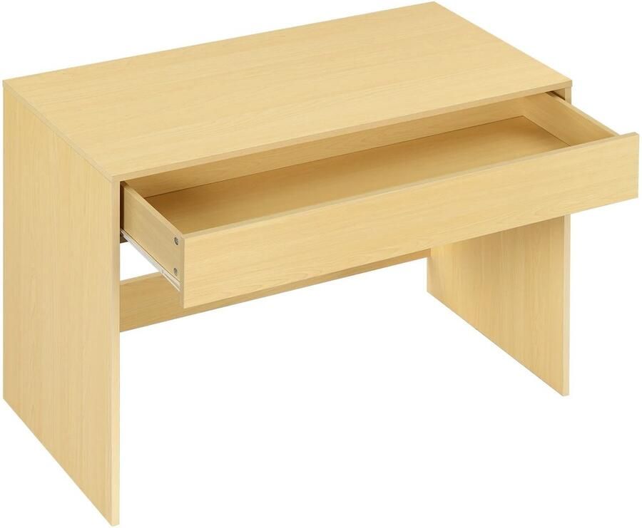 RM Store Bureau Kantoortafel Studietafel Ruimtebesparend Grote Opbergruimte Met Lade Light Oak 100 x 50 x 75 cm