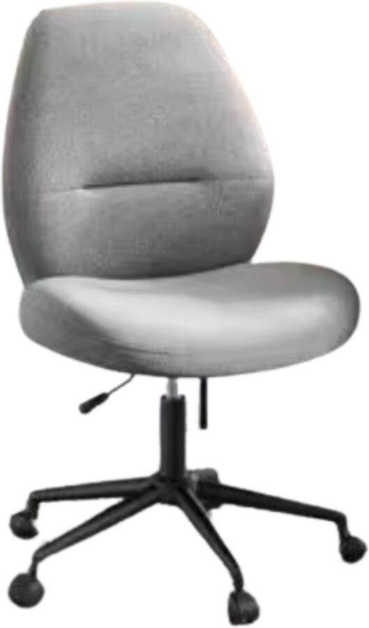 RM Store Bureaustoel Kantoorstoel Draaistoel Brede Zitting Met Voetkruis Lichtgrijs 59 x 62 x 86.5-94.5 cm