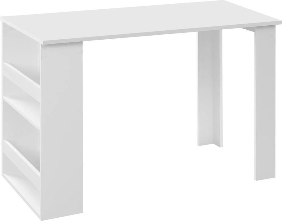 RM Store Computer Bureau Computer Tafel Werktafel Studietafel Werkplek Woonkamer Studeerkamer Wit 110x55x75 cm (L x B x H)